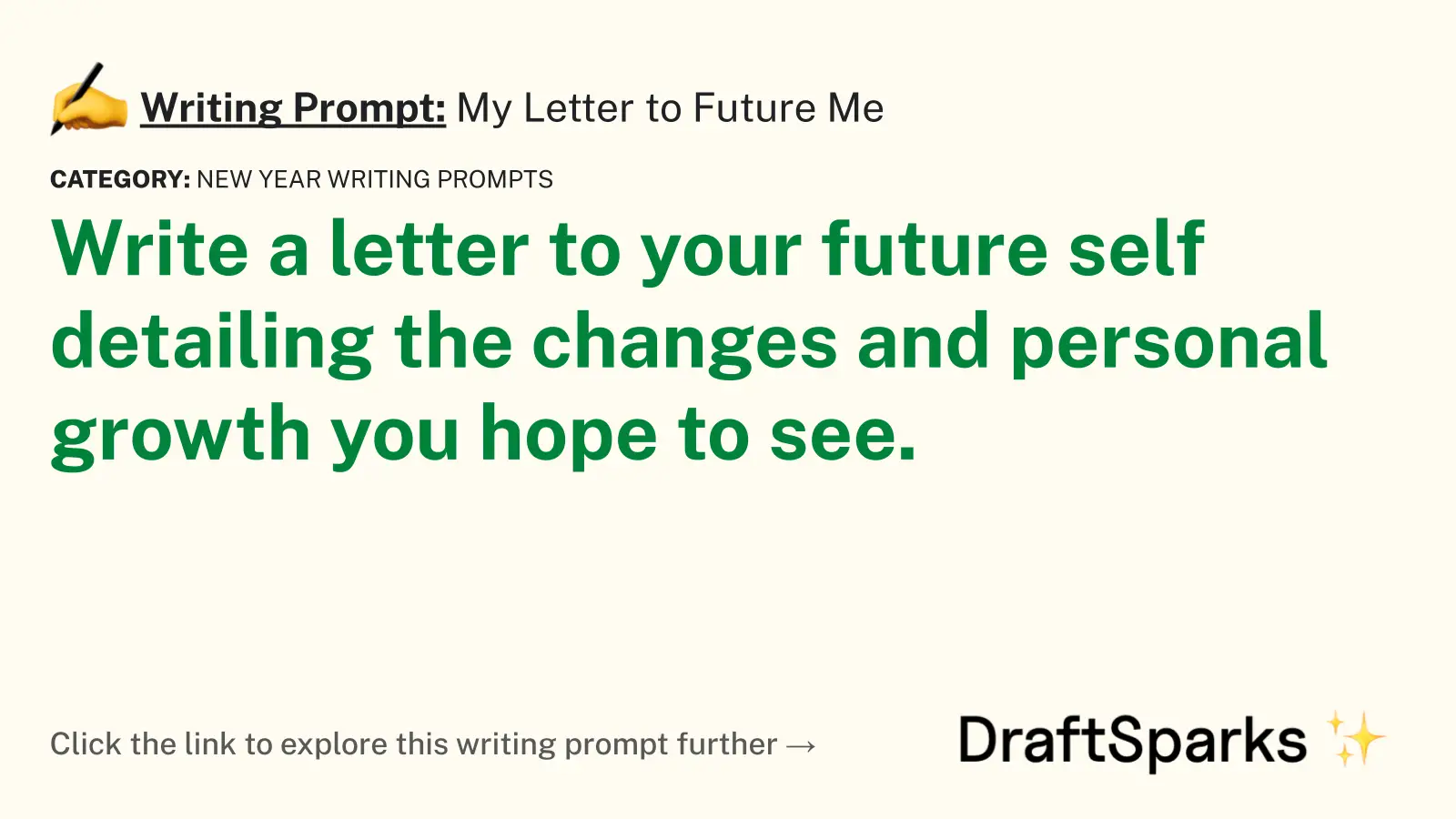 My Letter to Future Me