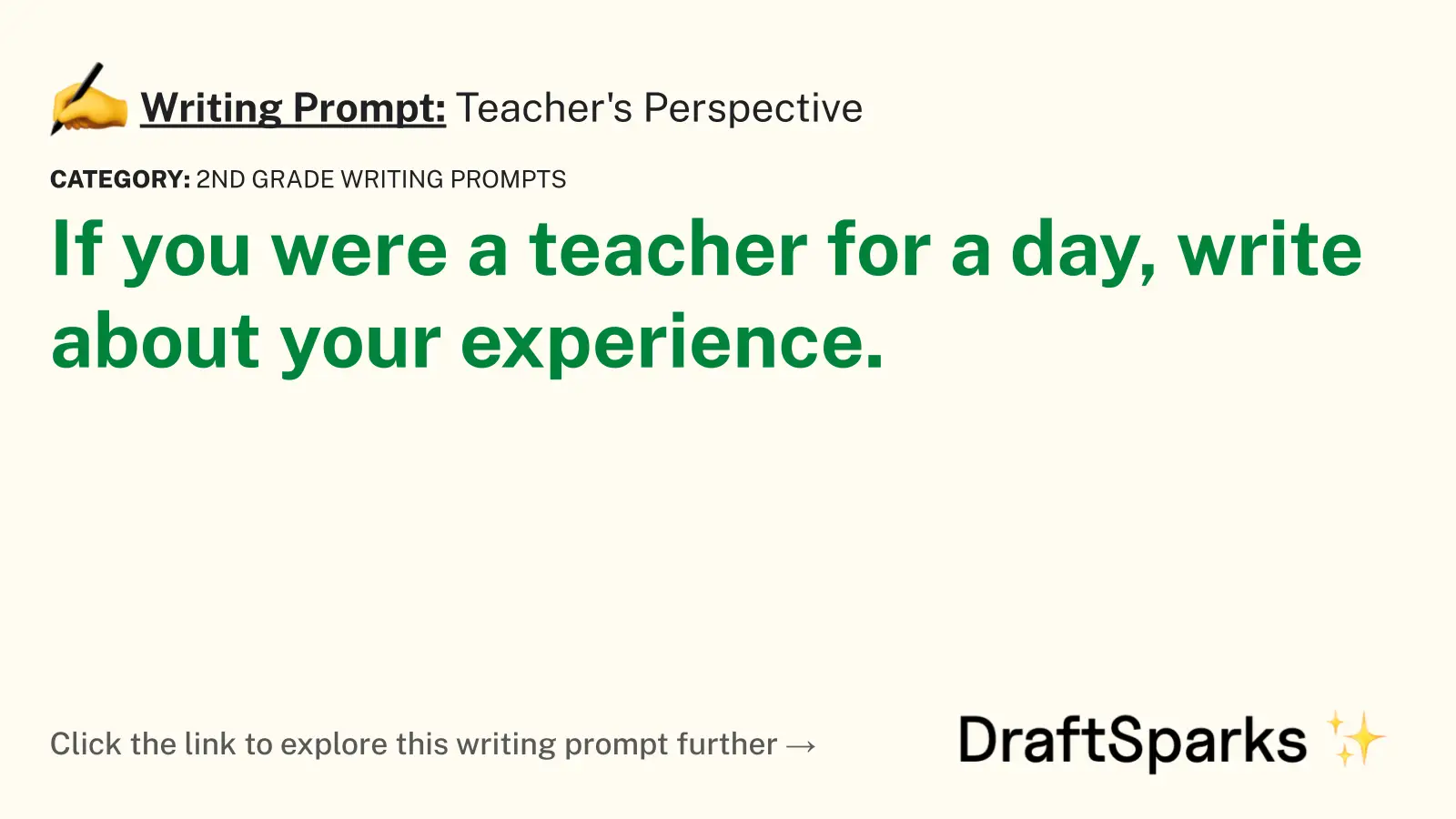 Teacher’s Perspective