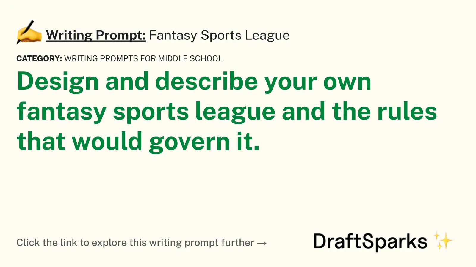 Fantasy Sports League