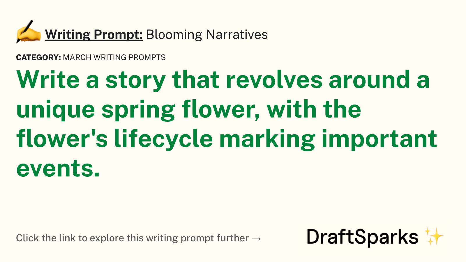 Blooming Narratives