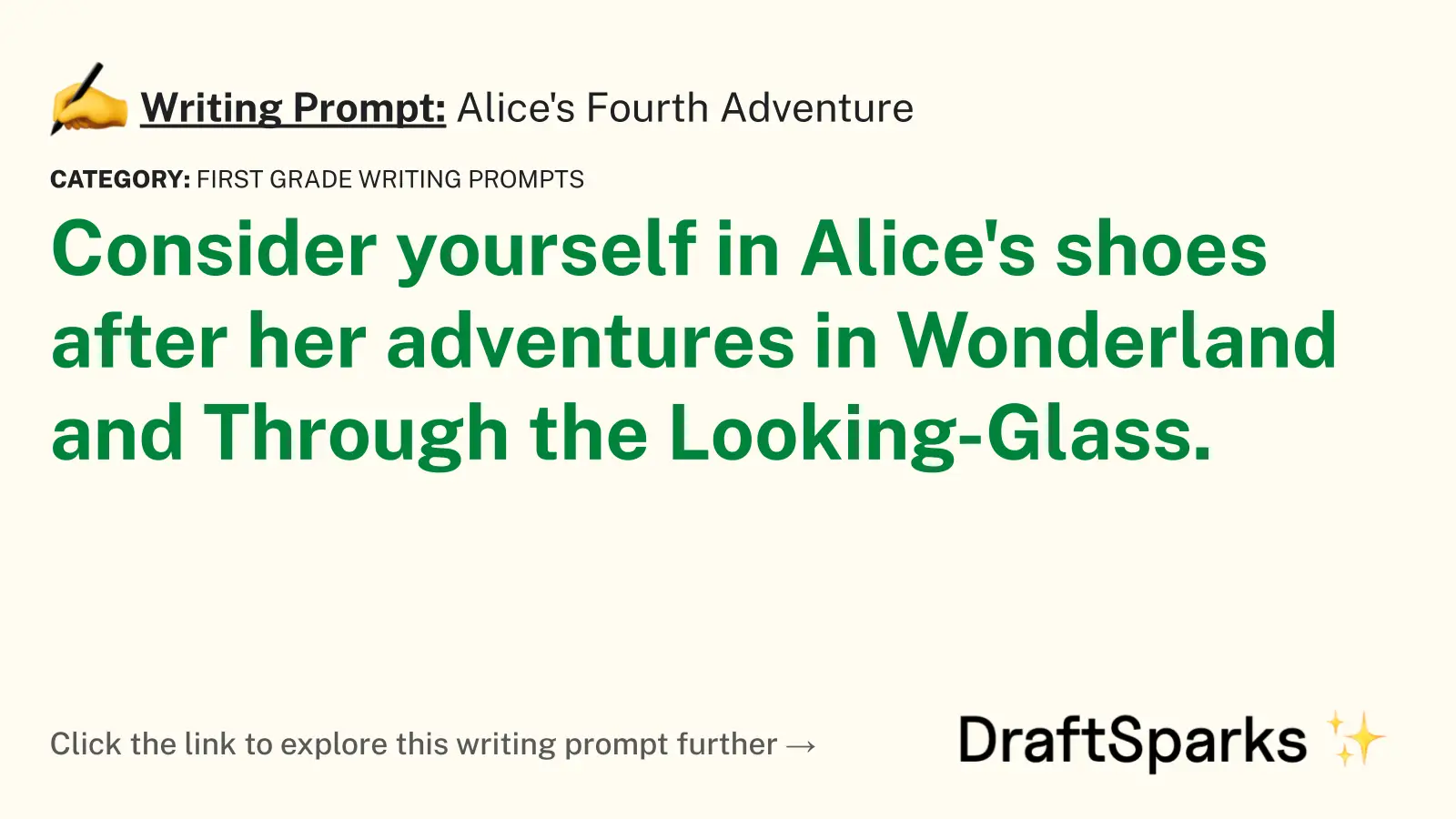 Alice’s Fourth Adventure