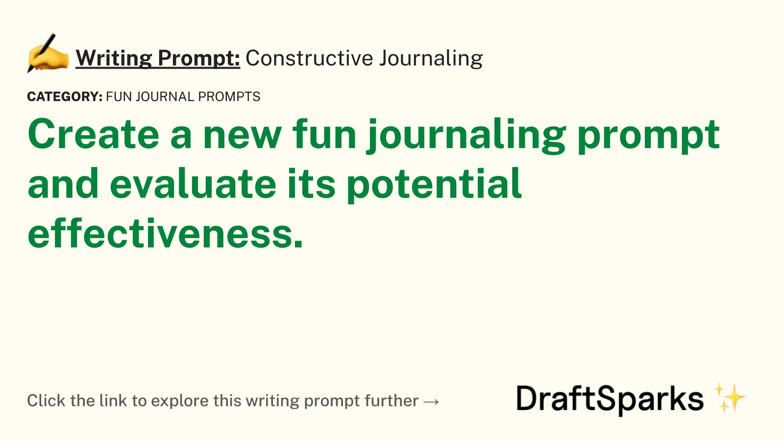 Constructive Journaling