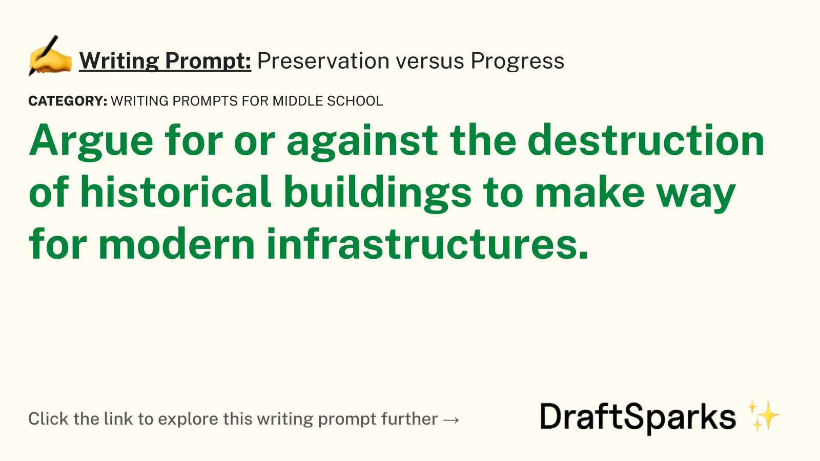 Preservation versus Progress