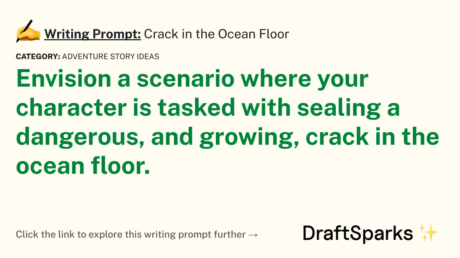 Crack in the Ocean Floor