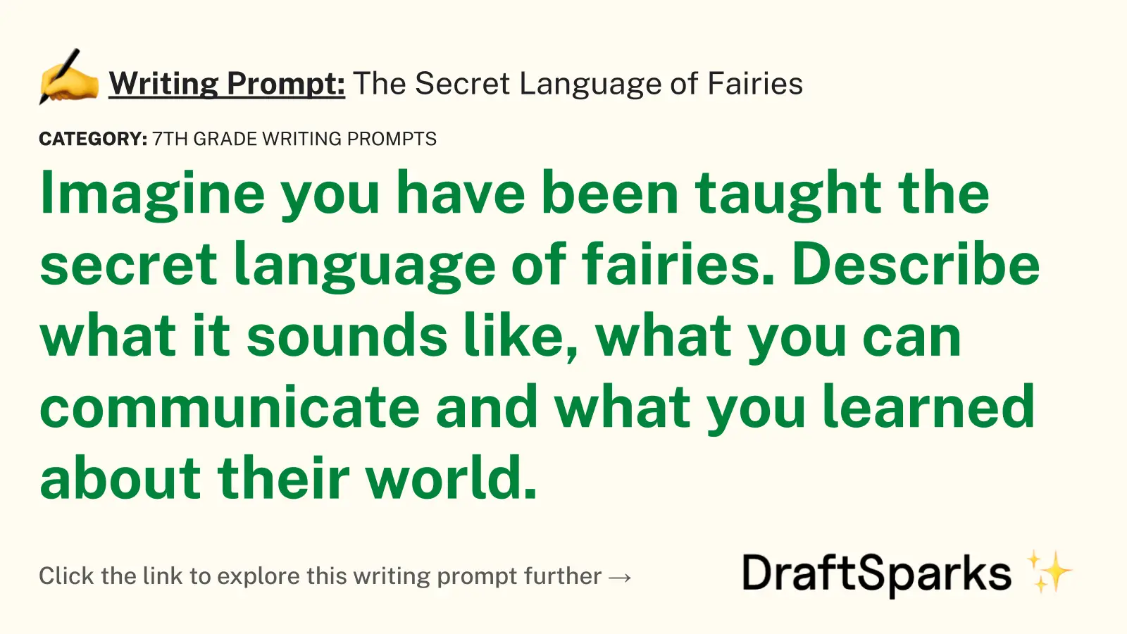 The Secret Language of Fairies