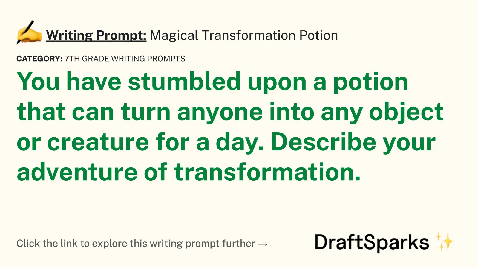 Magical Transformation Potion