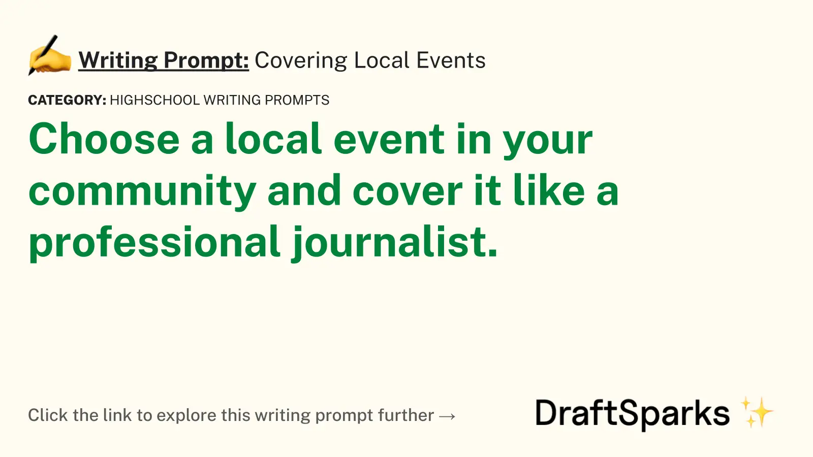 Covering Local Events