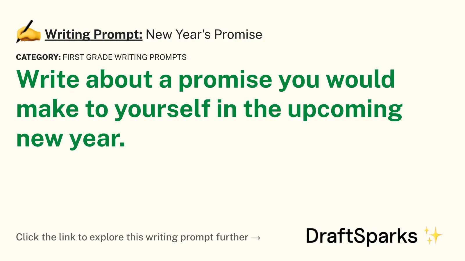 New Year’s Promise