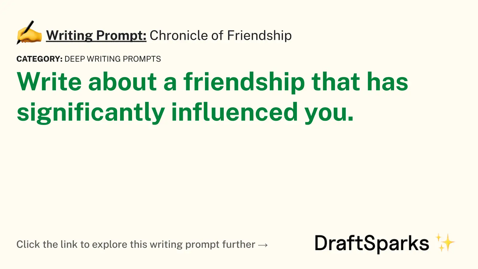 Chronicle of Friendship