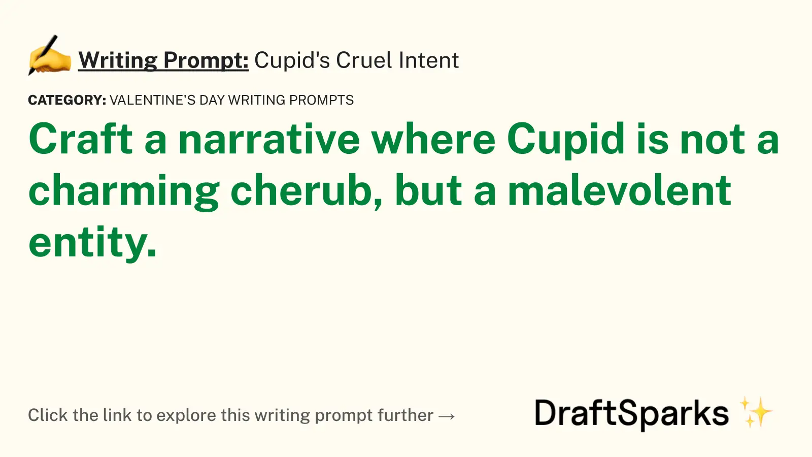 Cupid’s Cruel Intent