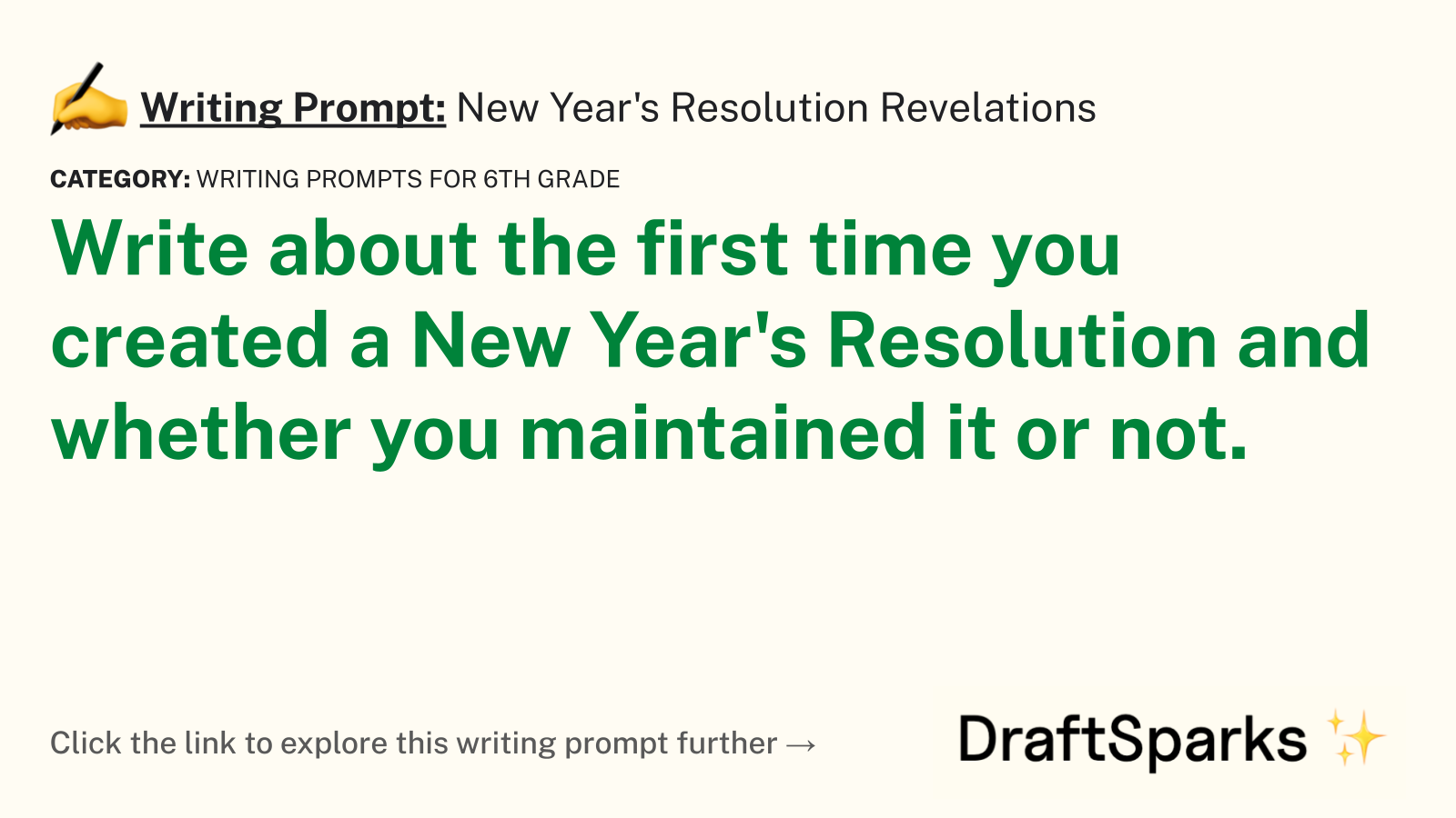 New Year’s Resolution Revelations