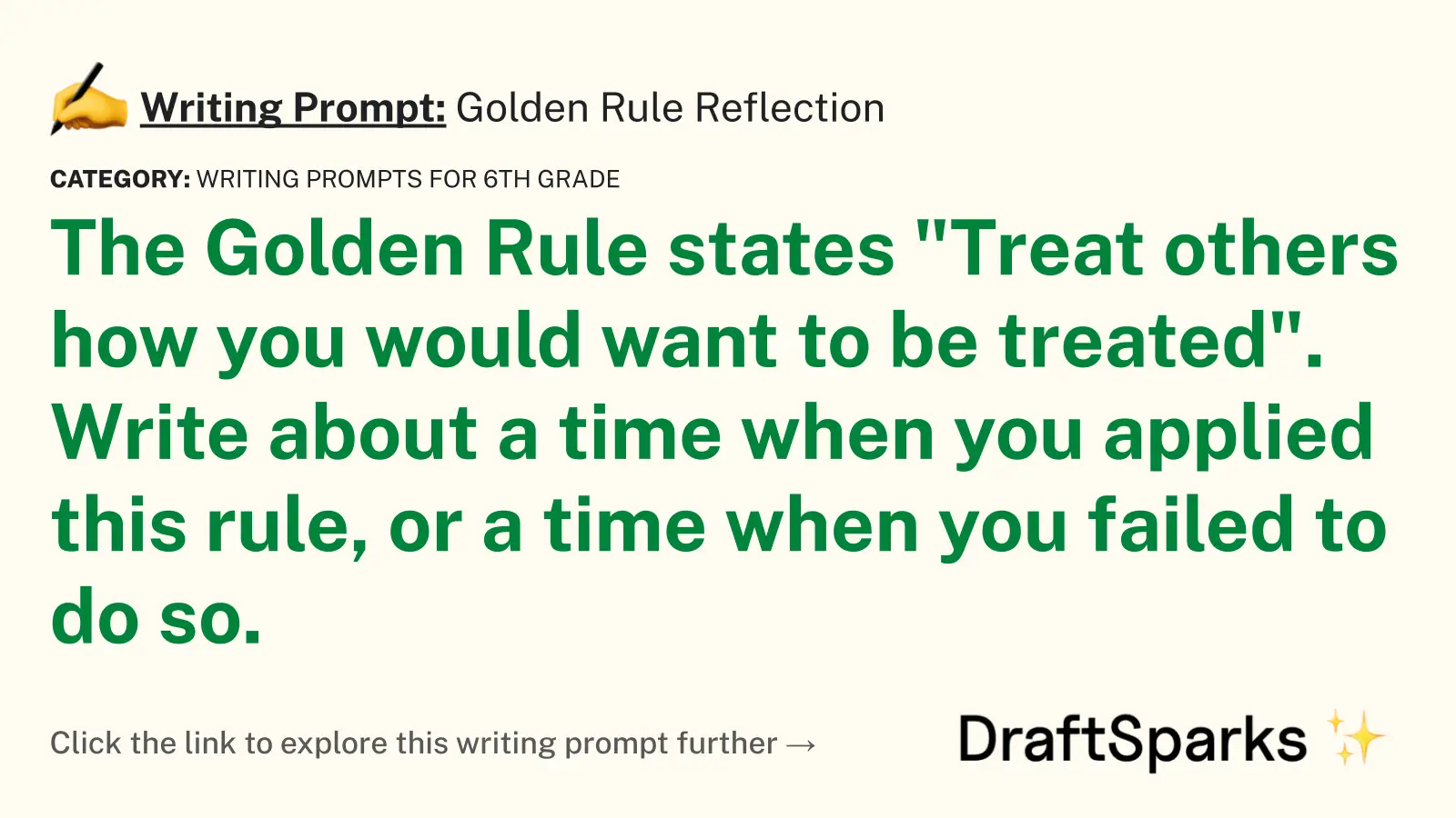 Golden Rule Reflection