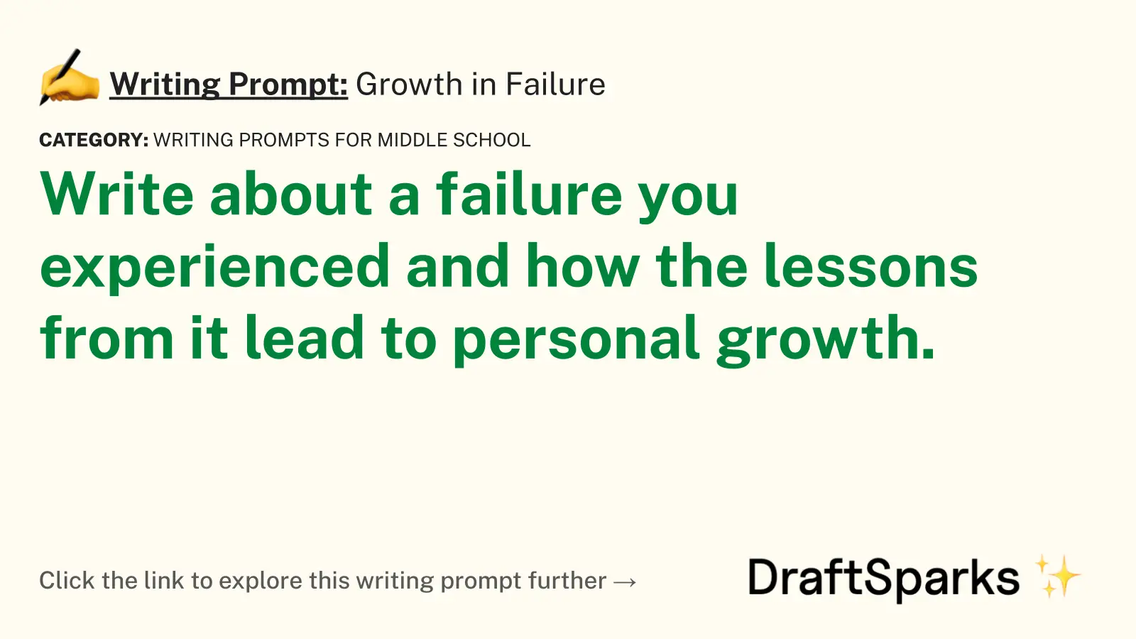 Growth in Failure