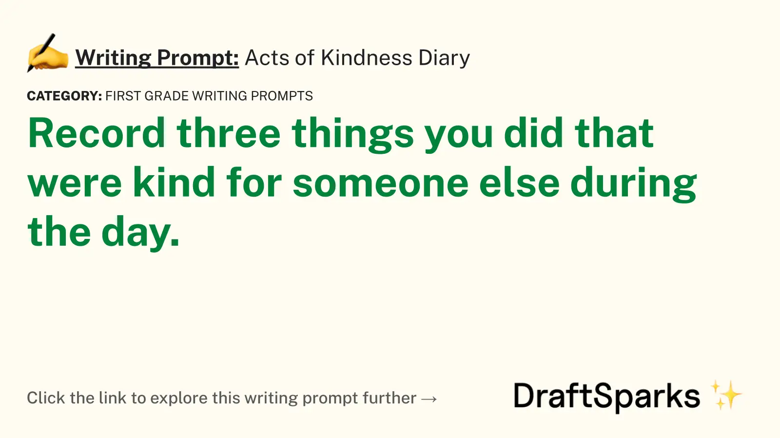 Acts of Kindness Diary