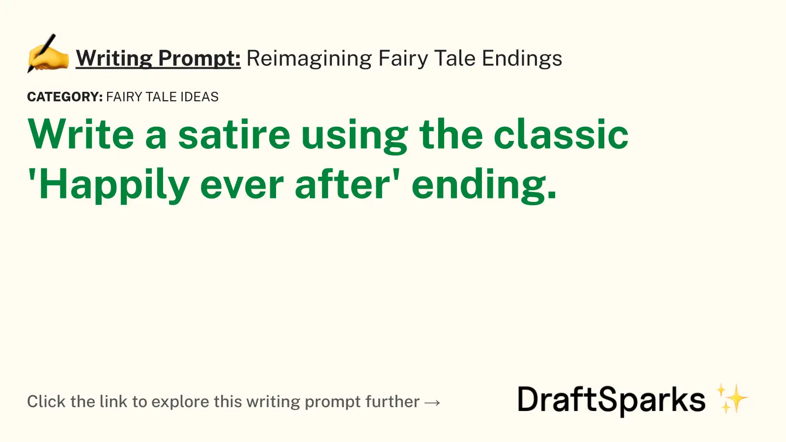 Reimagining Fairy Tale Endings