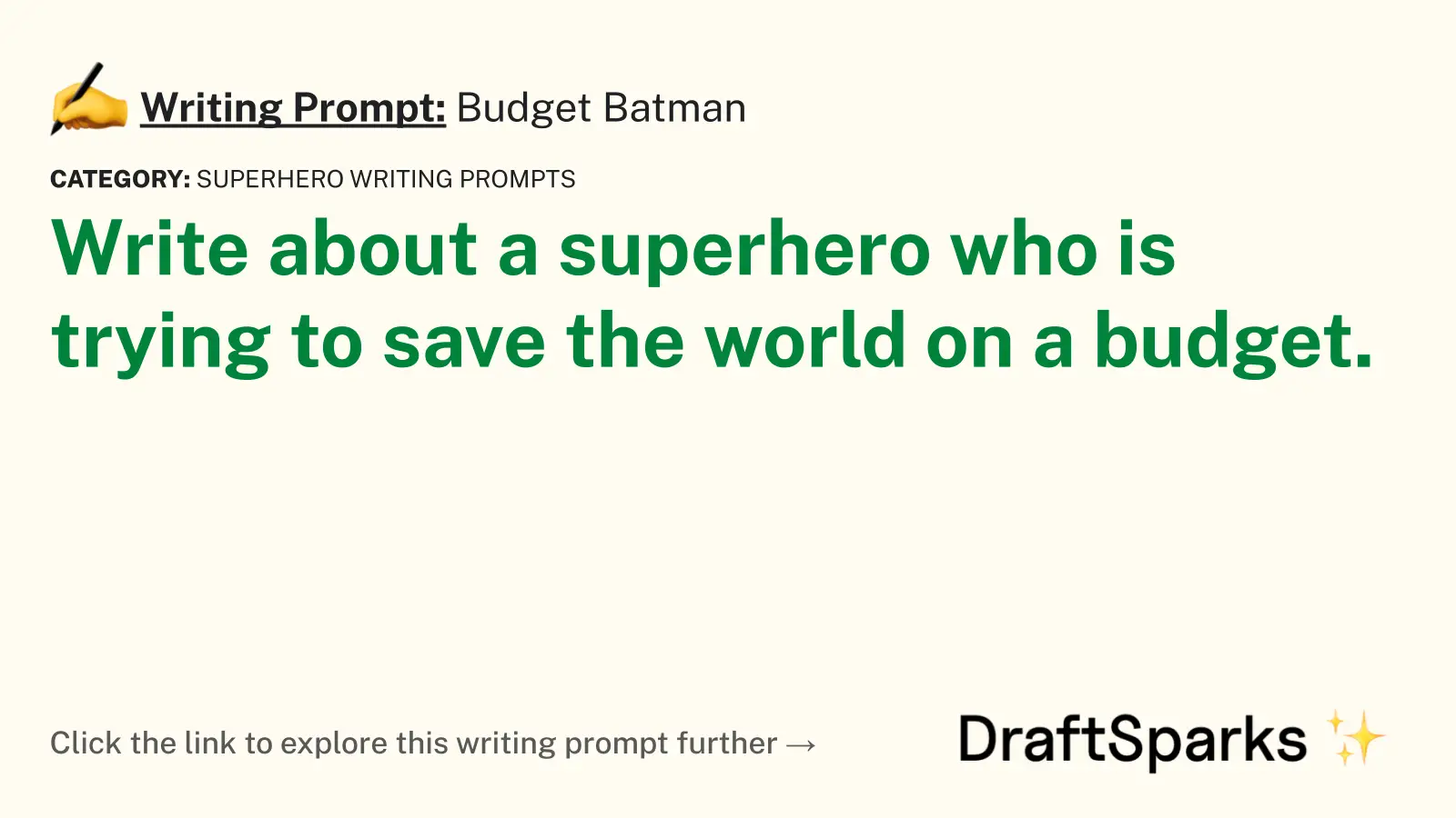 Budget Batman