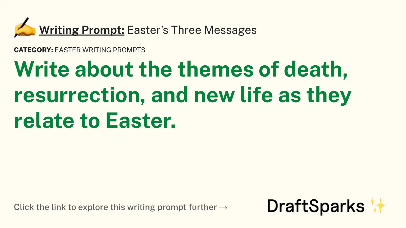 Easter’s Three Messages
