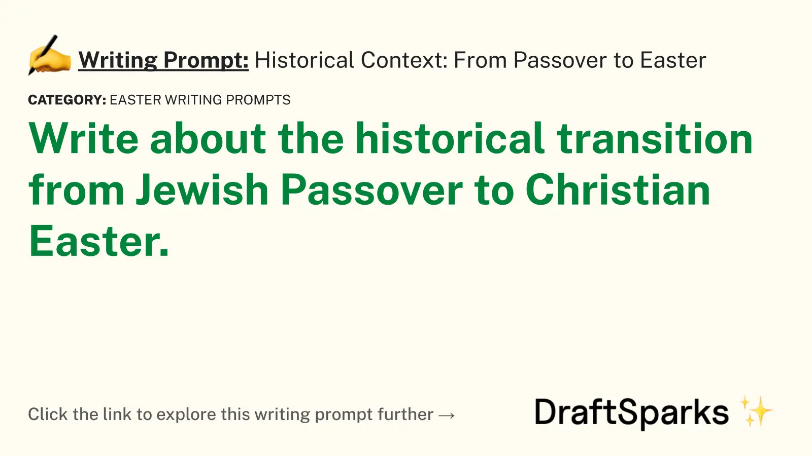 Historical Context: From Passover to Easter