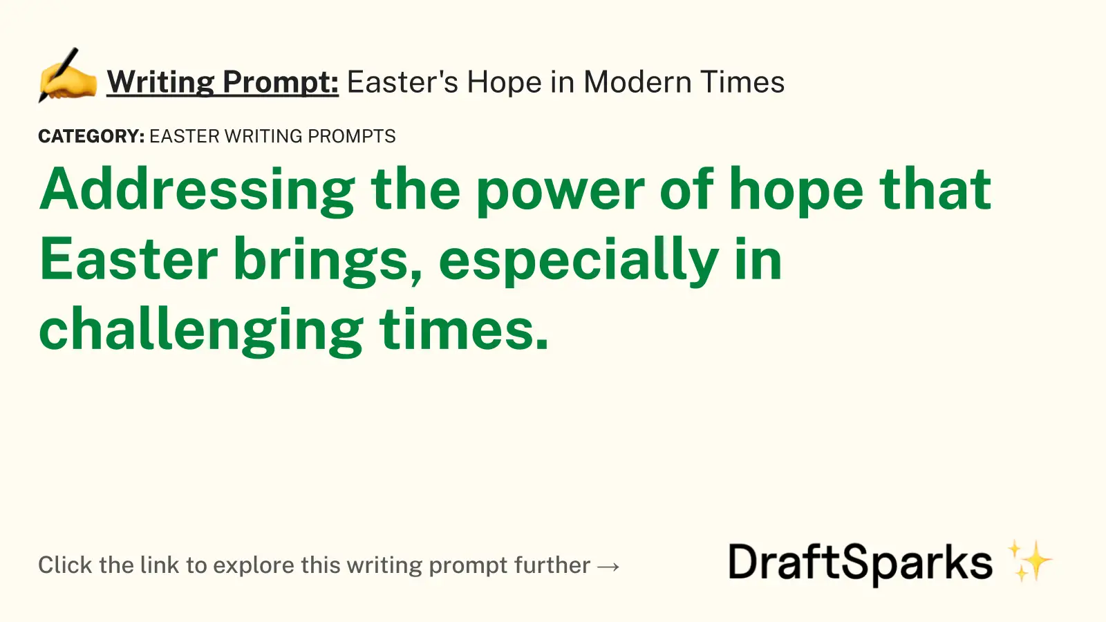 Easter’s Hope in Modern Times