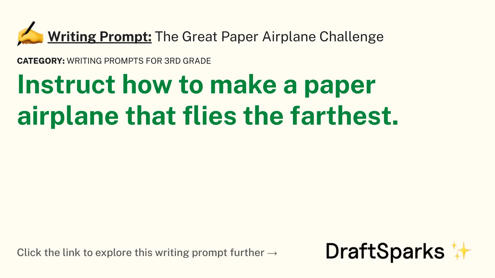 The Great Paper Airplane Challenge