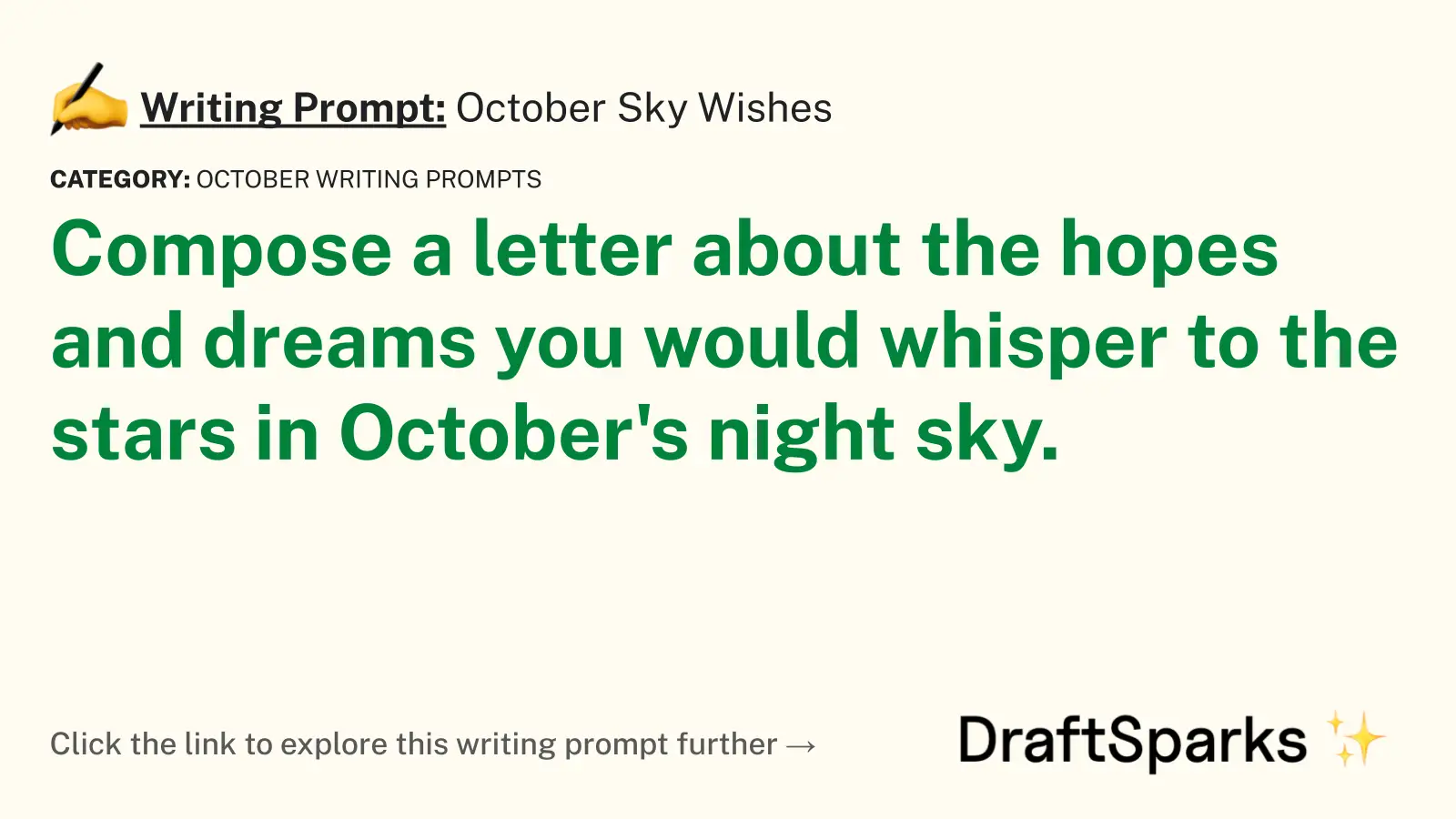 October Sky Wishes