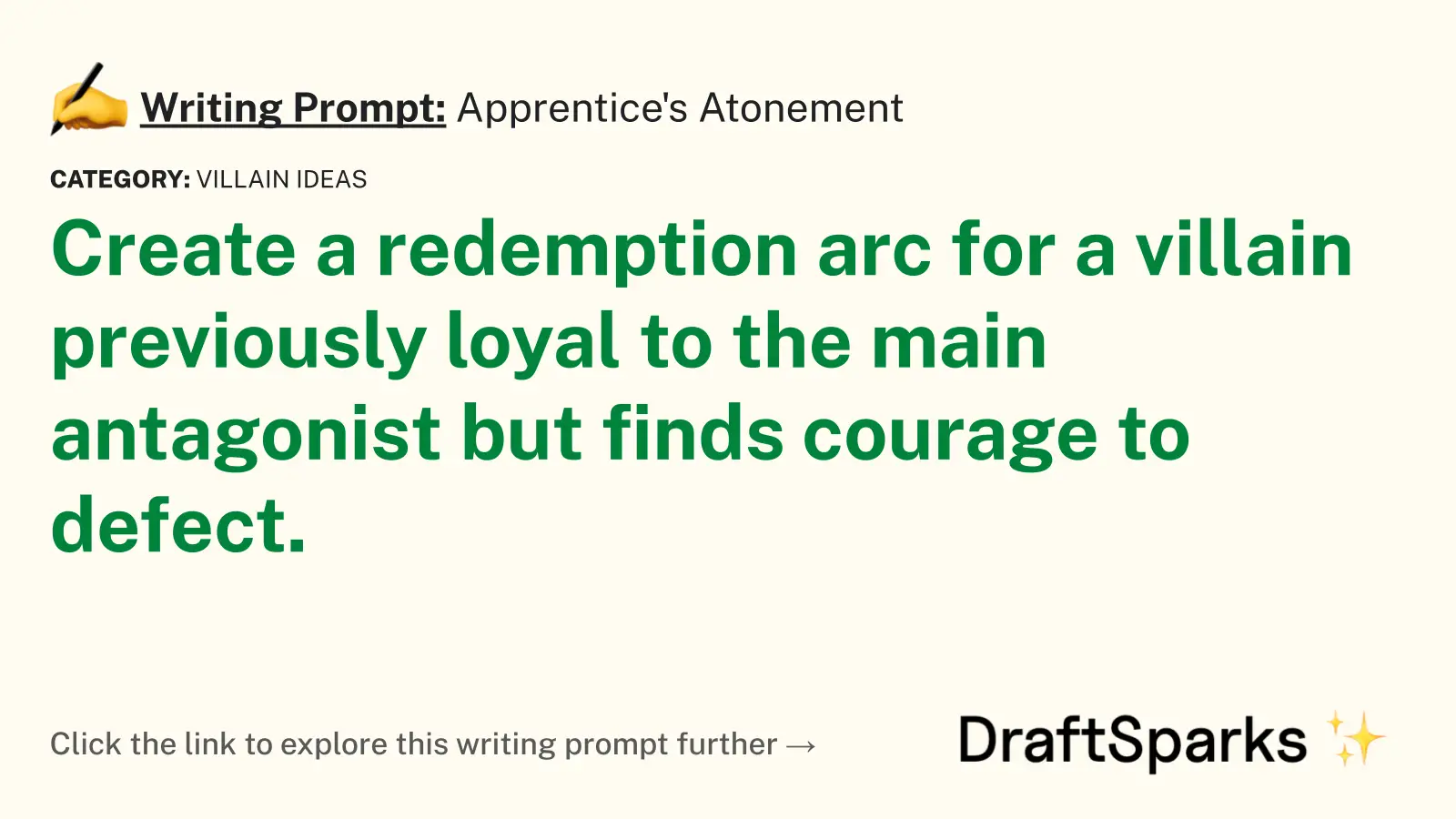 Apprentice’s Atonement