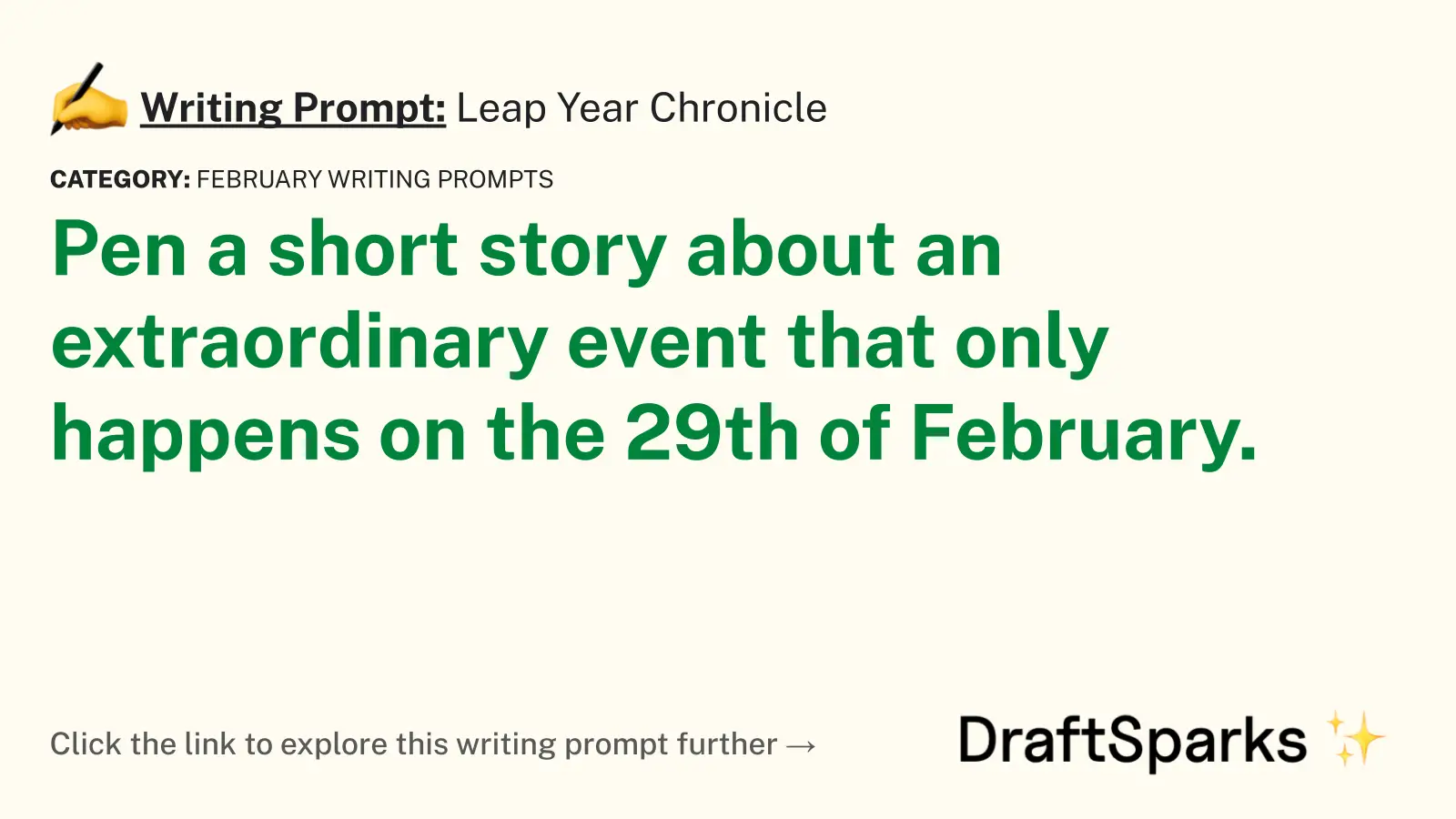 Leap Year Chronicle