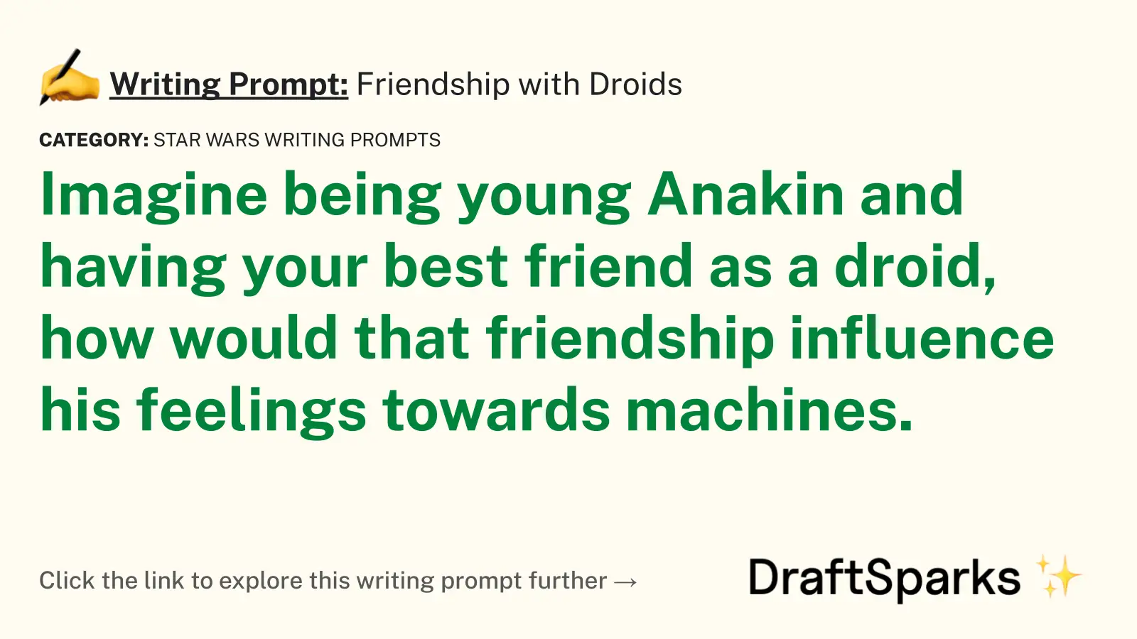 Friendship with Droids