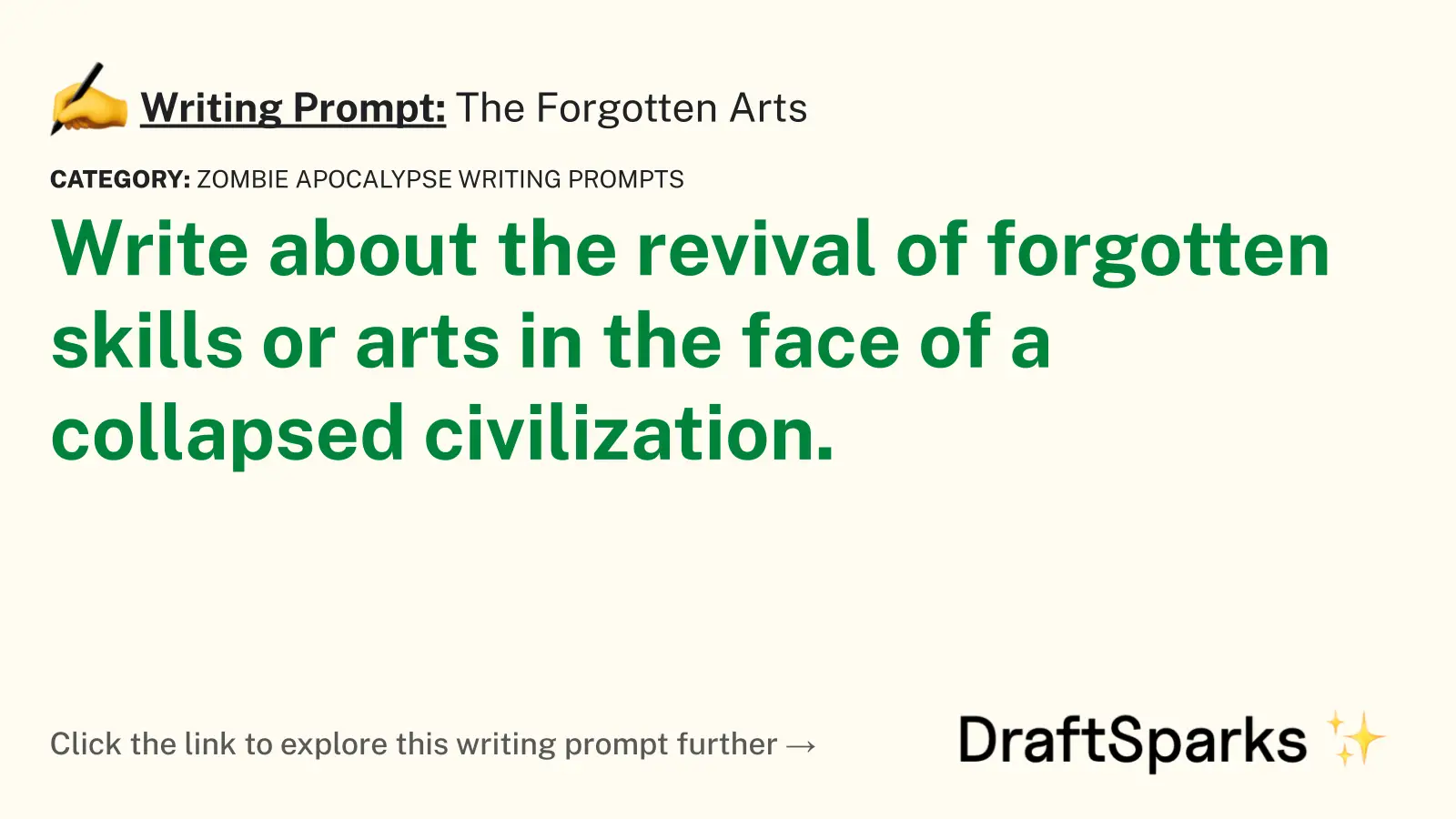 The Forgotten Arts