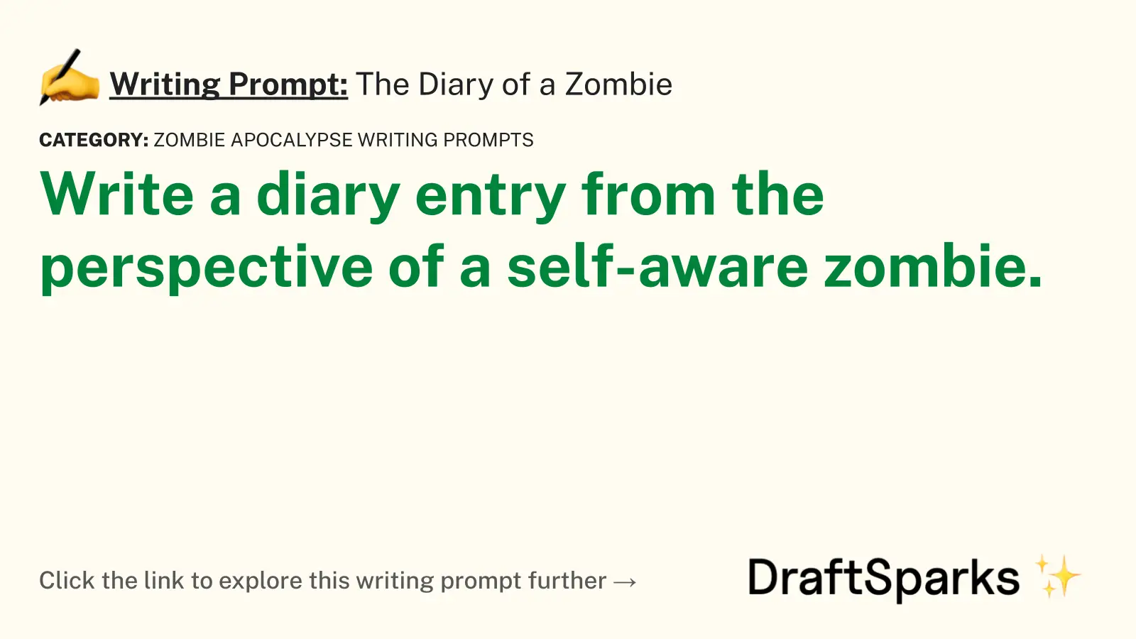 The Diary of a Zombie