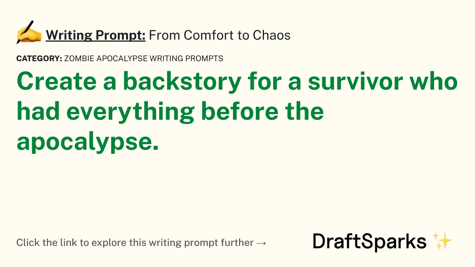 From Comfort to Chaos