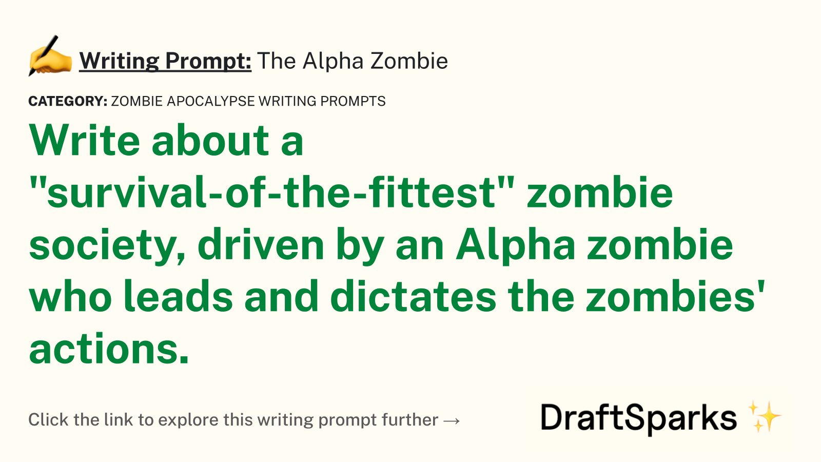 The Alpha Zombie