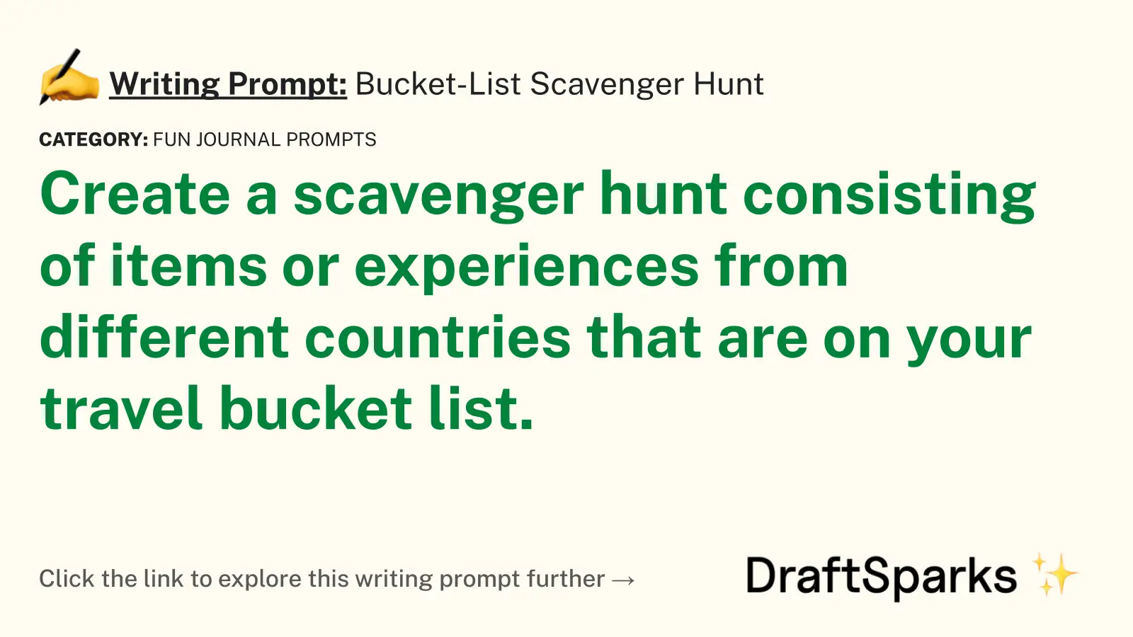 Bucket-List Scavenger Hunt