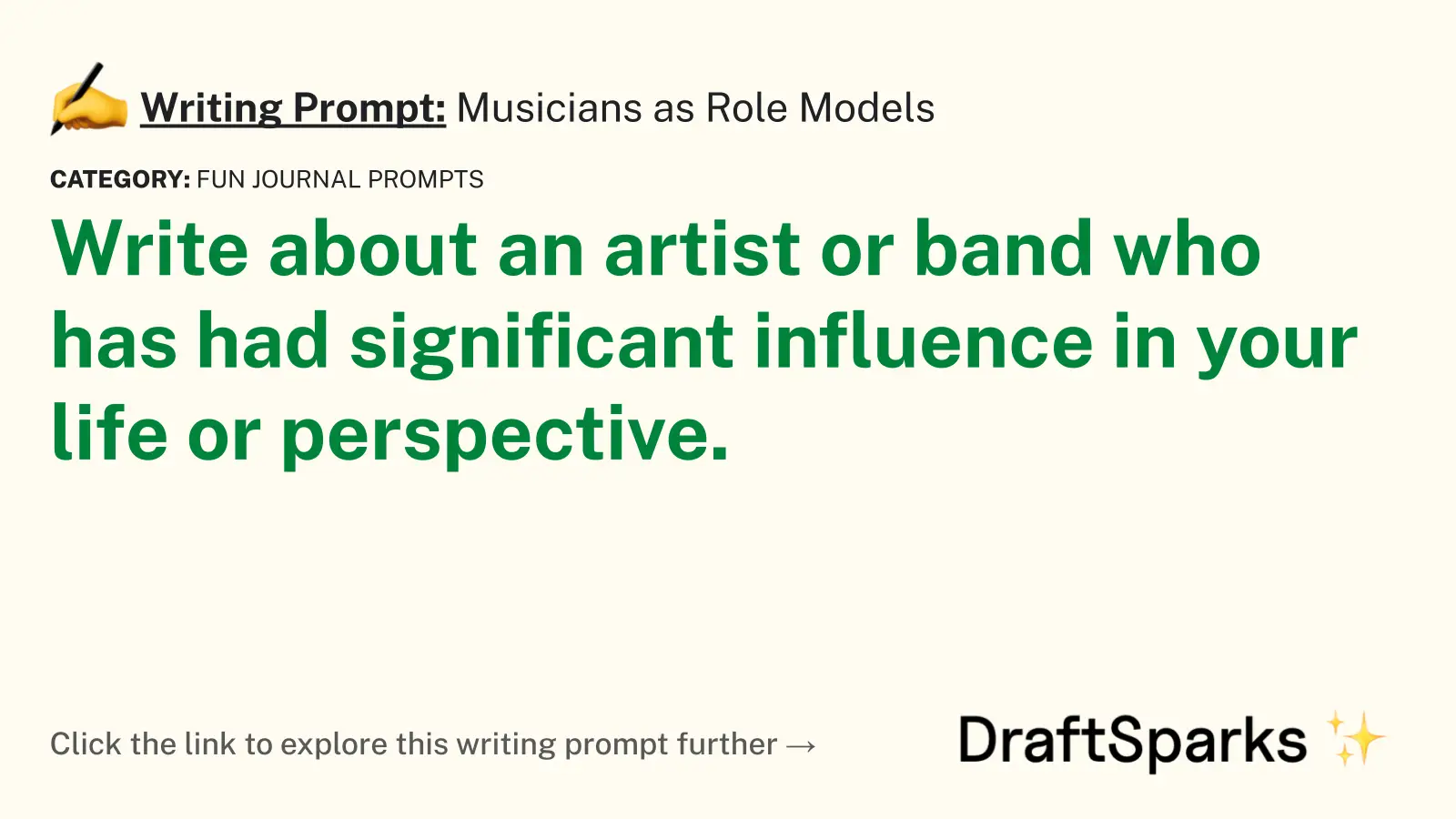 Musicians as Role Models