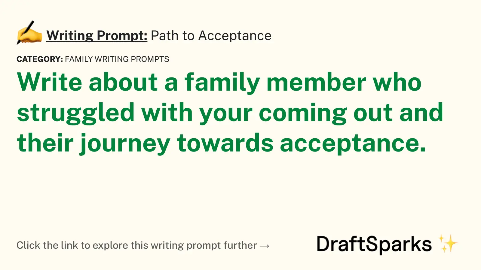 Path to Acceptance