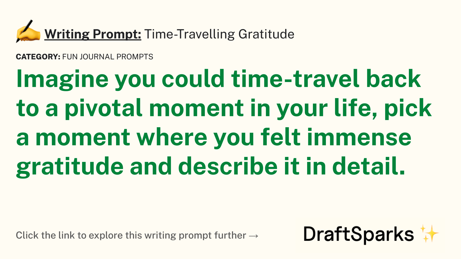 Time-Travelling Gratitude