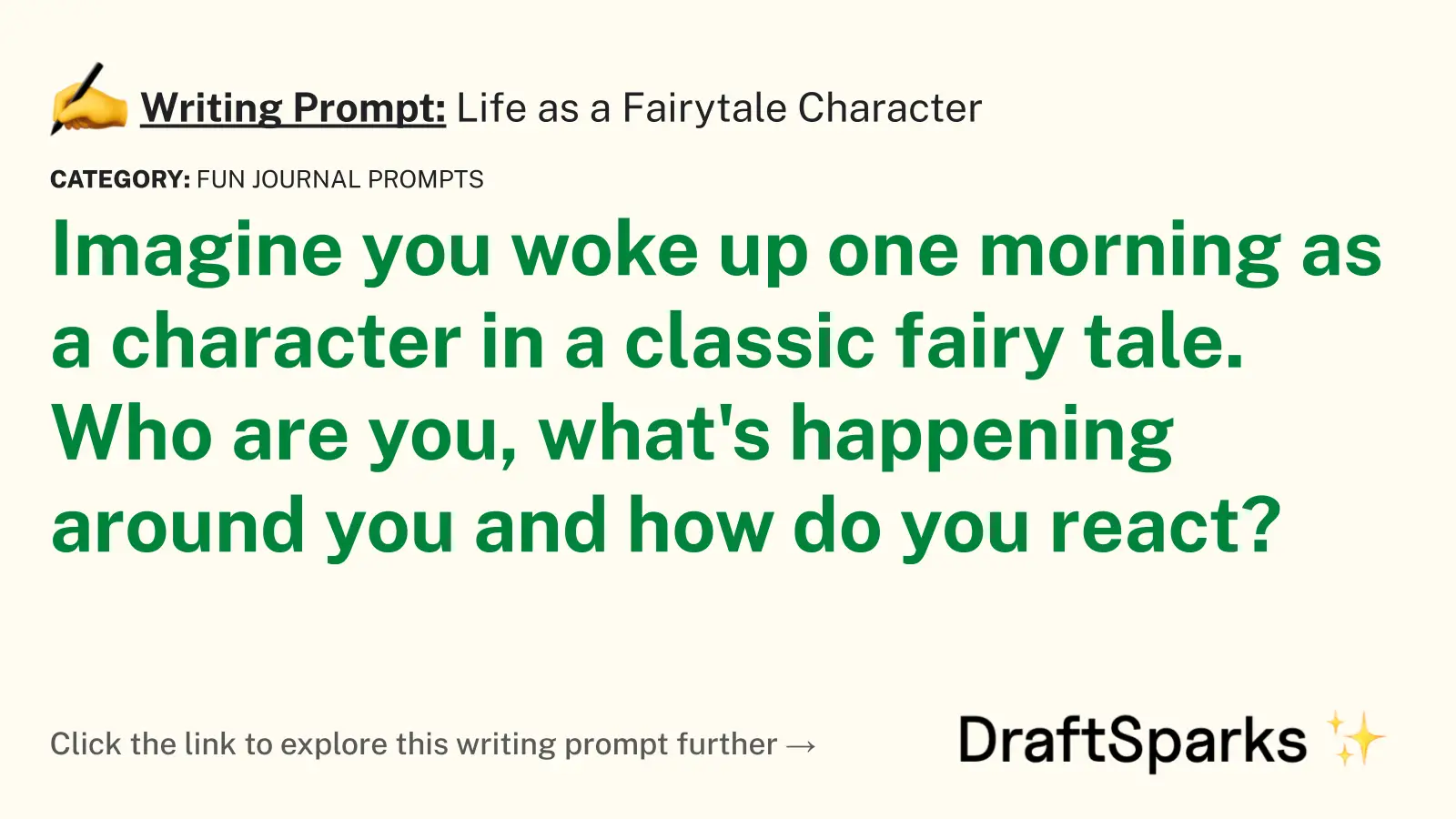 Life as a Fairytale Character
