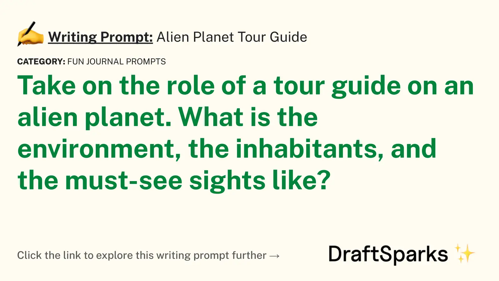 Alien Planet Tour Guide