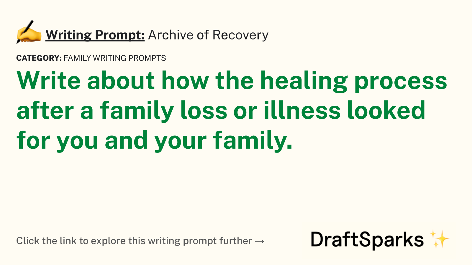 Archive of Recovery
