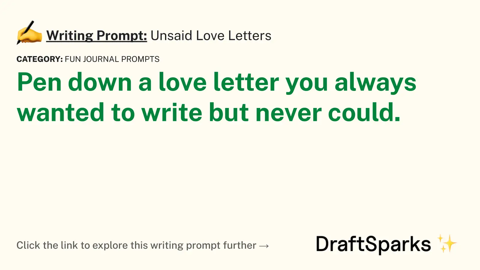 Unsaid Love Letters