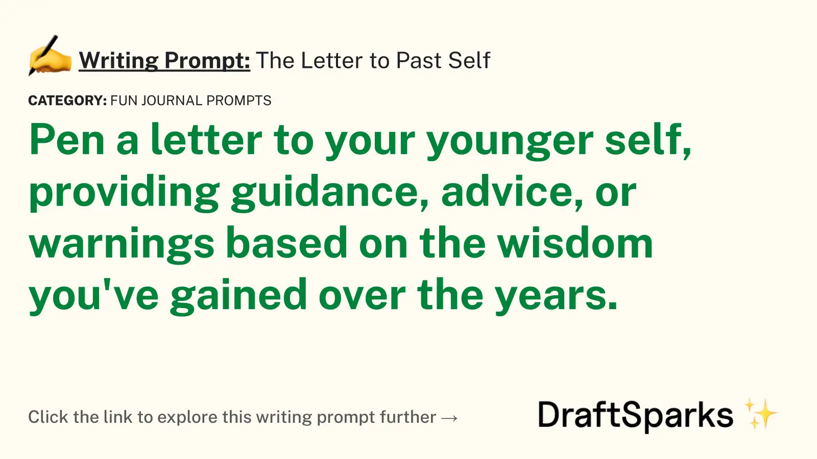 The Letter to Past Self