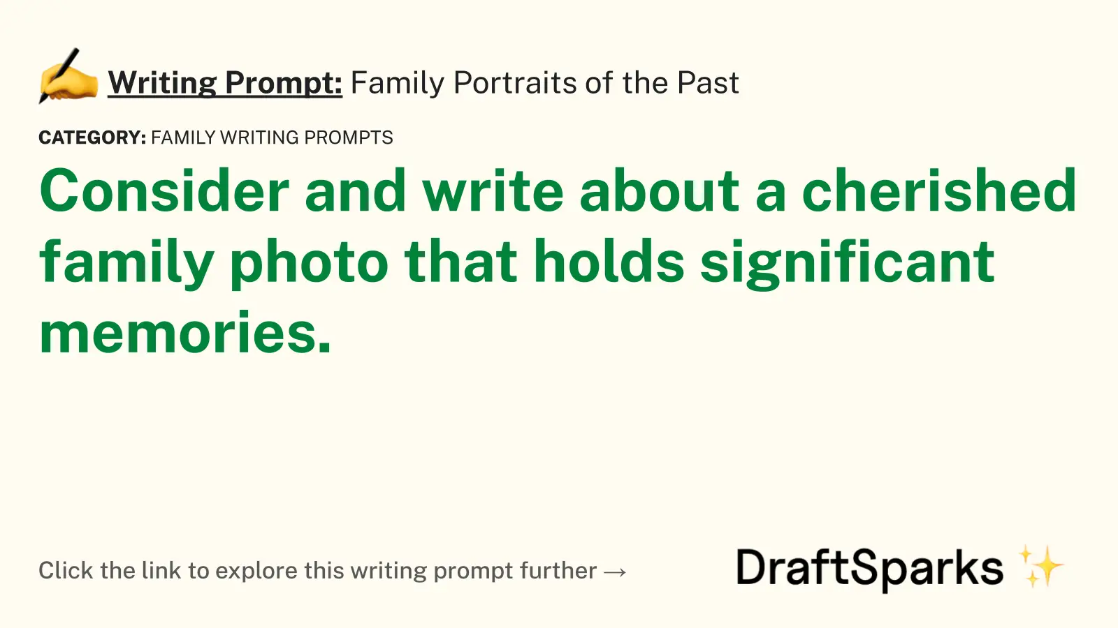 Family Portraits of the Past