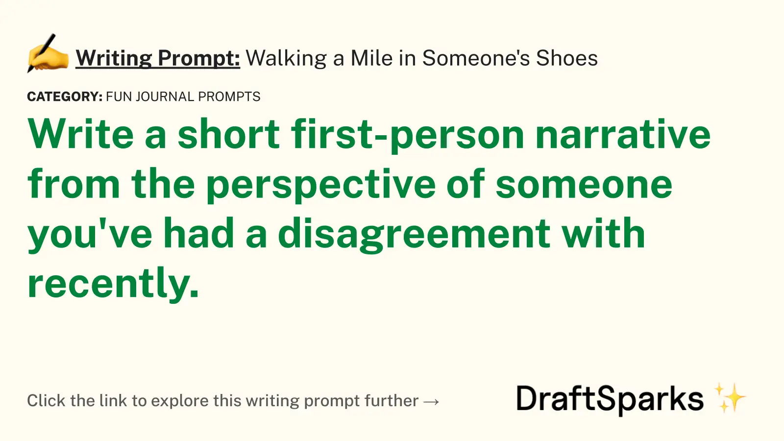 Walking a Mile in Someone’s Shoes