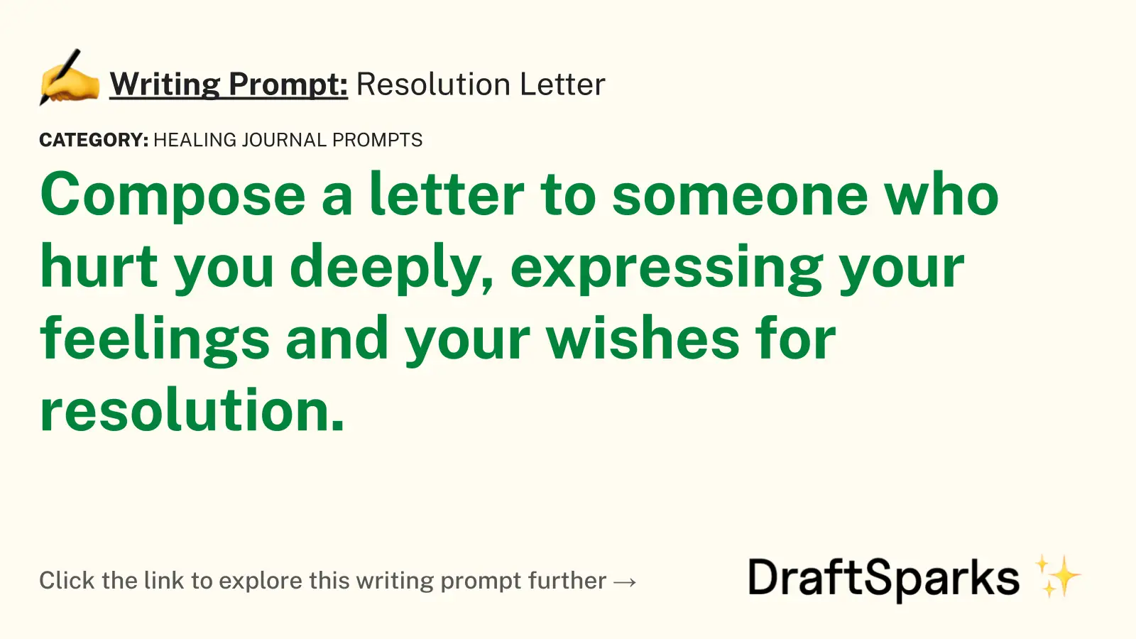 Resolution Letter