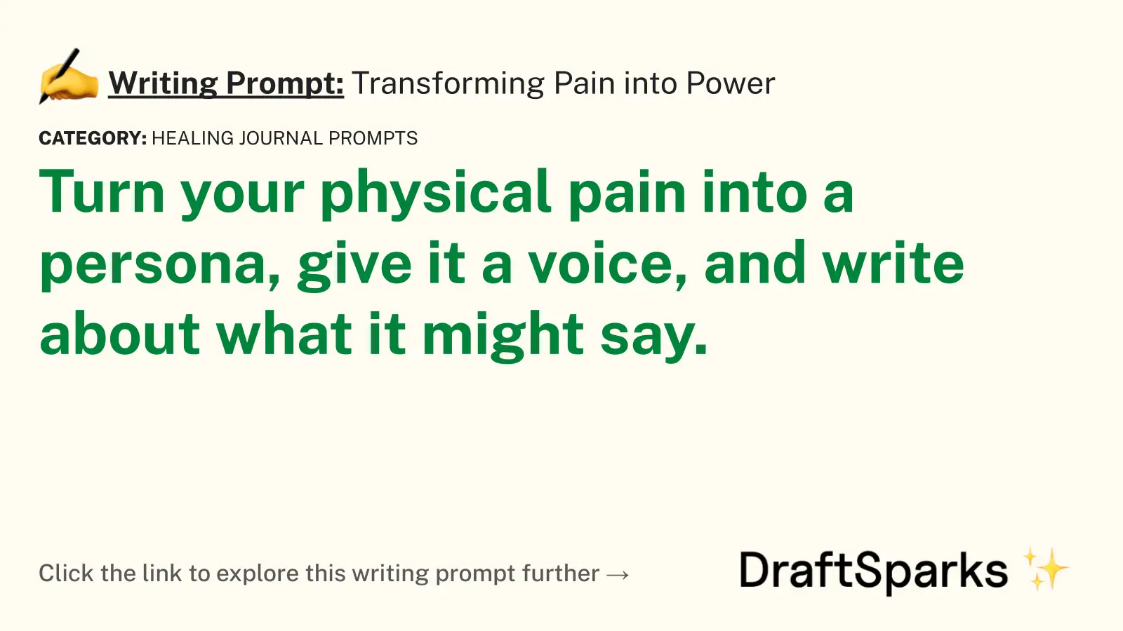 Transforming Pain into Power