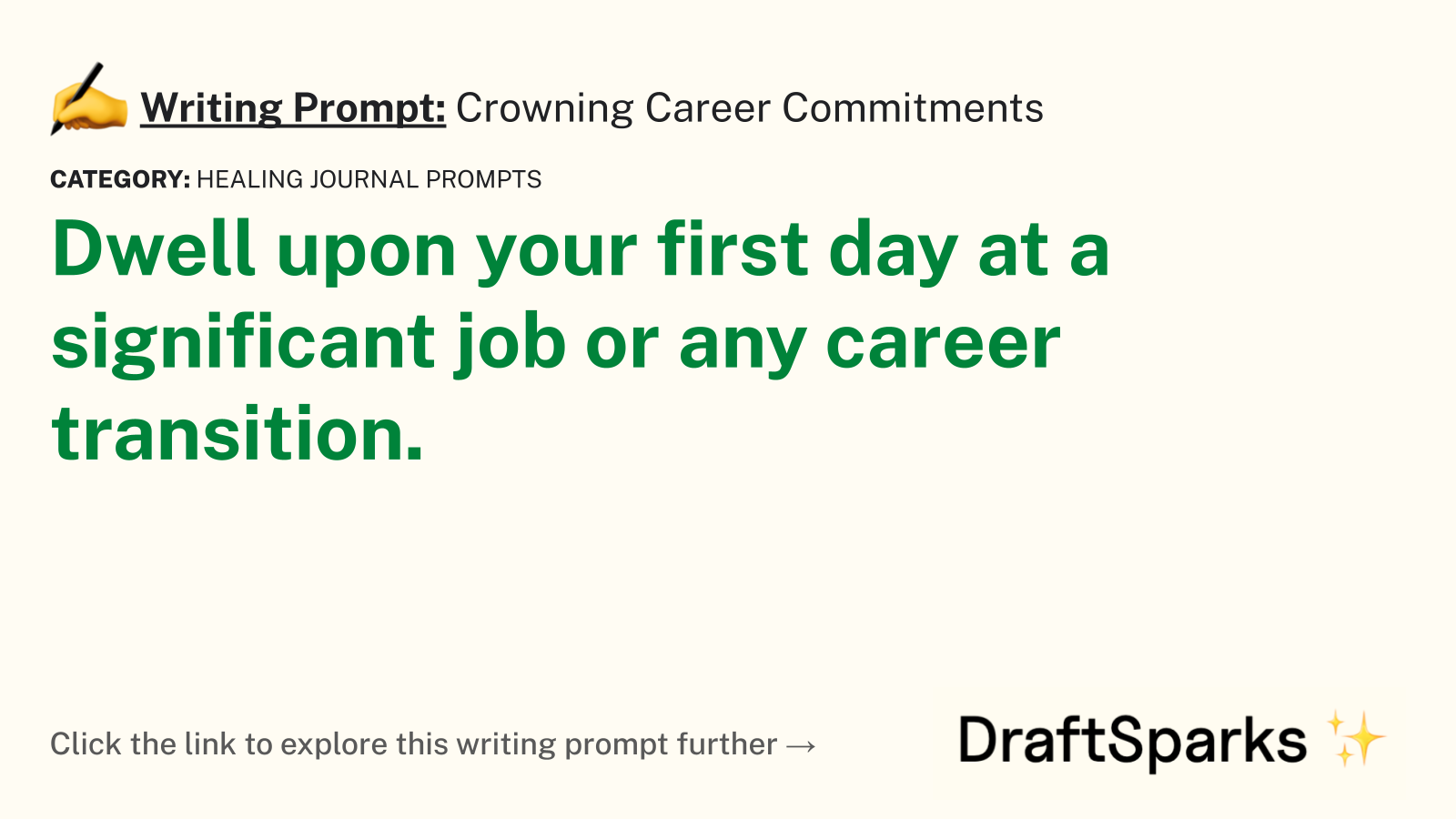 Crowning Career Commitments