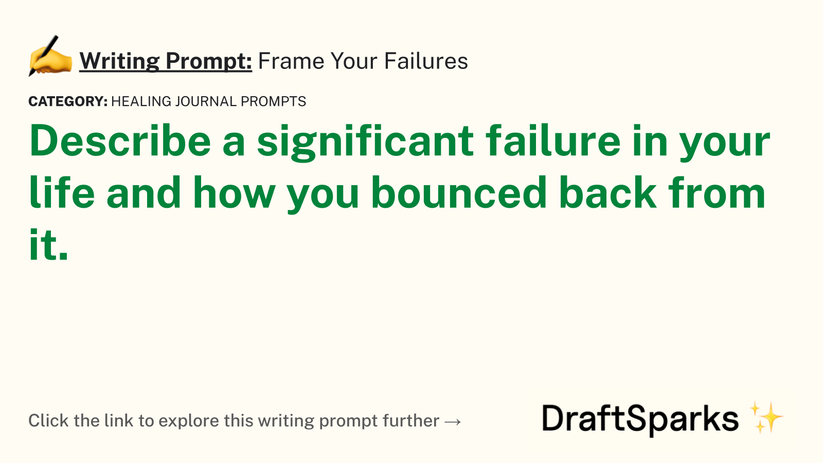 Frame Your Failures