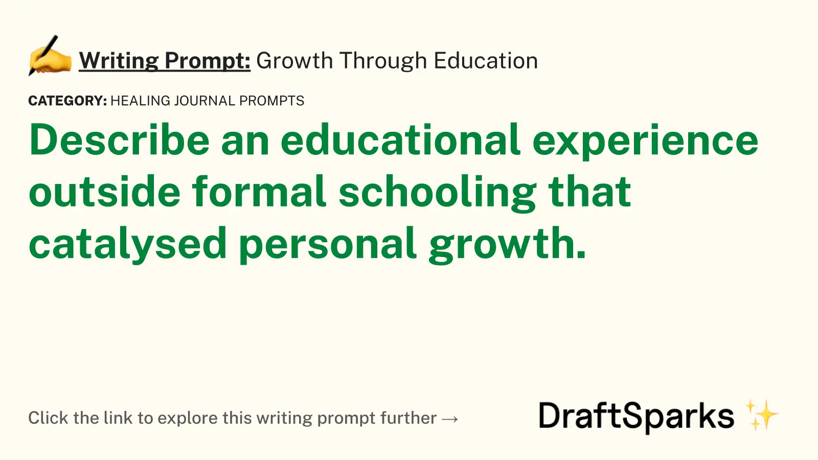 Growth Through Education