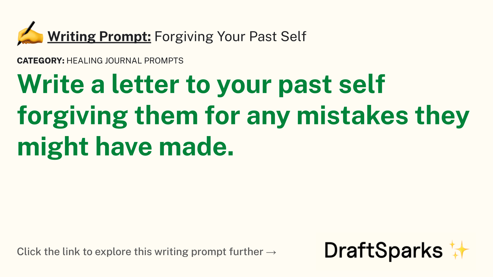 Forgiving Your Past Self