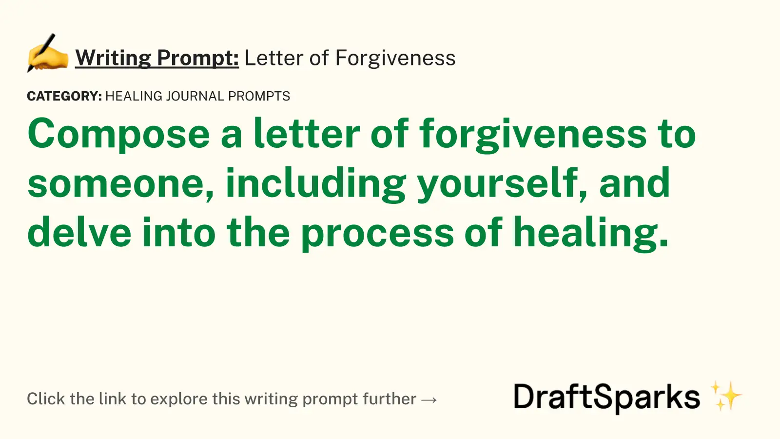 Letter of Forgiveness